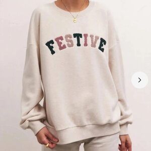 Z Supply Festive Sweatshirt Small